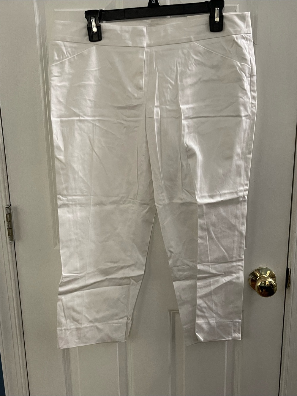 Laundry By Shelli Segal White Stretch Dress Pants - Slim Cropped Fit